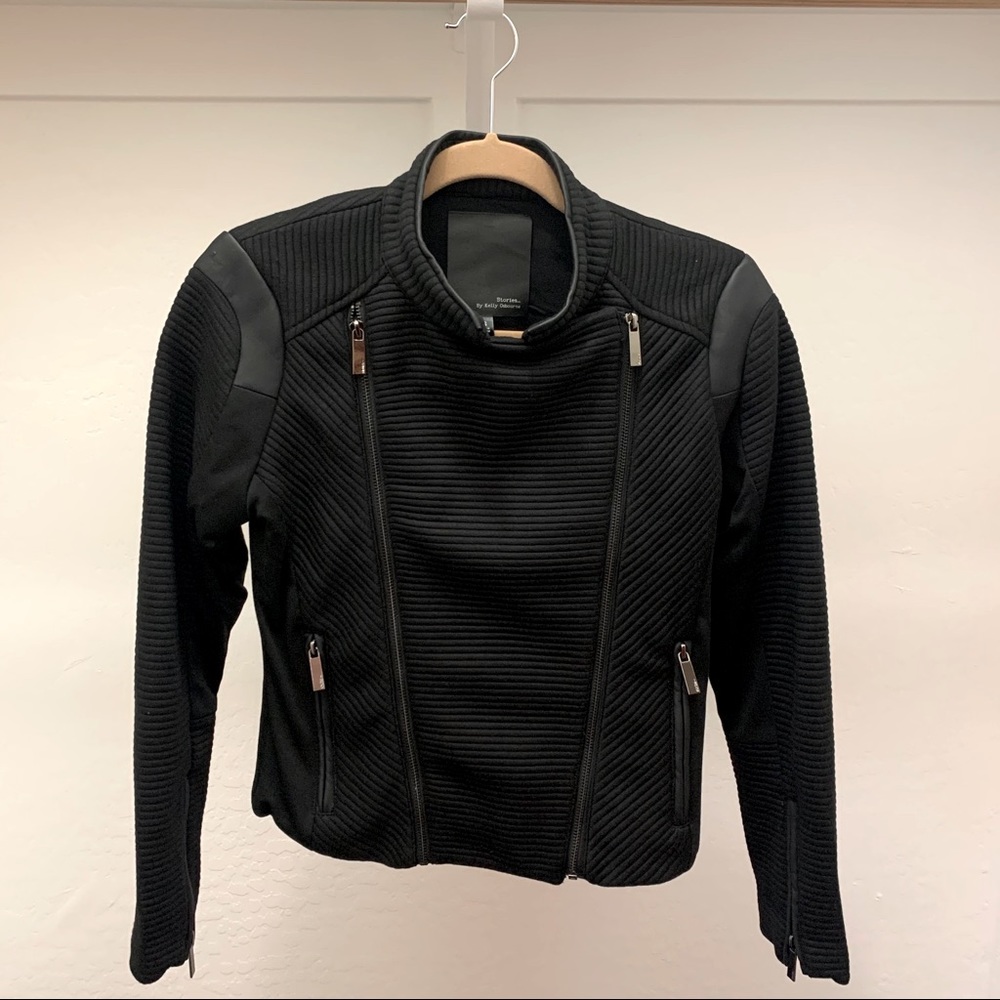Stories by Kelly Osbourne Black Moto Jacket -Small